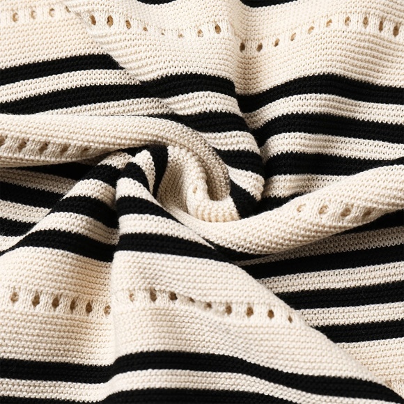 Pendleton Black and Cream Striped Fabric - Picture 15 of 16